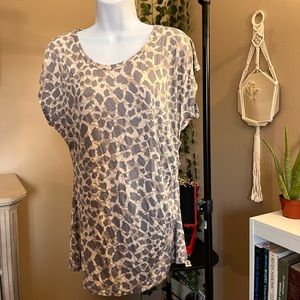 LOFT, cheetah shirt, L